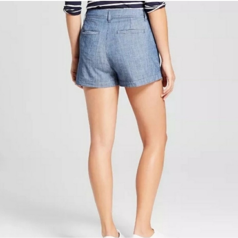 {A New Day} Chambray Shorts in Blue - Womens 4 - Picture 2 of 12